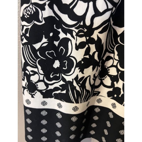 Talbots Dress Black White M Medium 100% Cotton Washable Shift NEW NWT Pullover - Picture 11 of 12